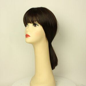 Freeda Ponytail Wig Deep Dark Brown Multi-Directional Skin Top Size S